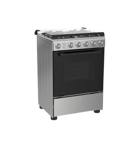 Midea 4 Burner Gas Cooker With Safety Oven - Stainless Steel