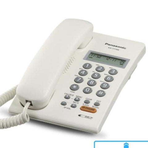 White Panasonic Corded Phone KX-T7705 with speakerphone 